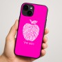 כיסוי בעיצוב אישי עם השם שלך לדגם - Apple iPhone 16 Plus בעיצוב הדפס תפוח