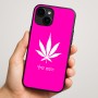 כיסוי בעיצוב אישי עם השם שלך לדגם - Apple iPhone 16 Plus בעיצוב עלה מריחואנה - גראס