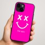 כיסוי בעיצוב אישי עם השם שלך לדגם - Apple iPhone 16 Plus בעיצוב סמיילי