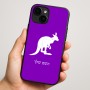 כיסוי בעיצוב אישי עם השם שלך לדגם - Apple iPhone 16 Plus בעיצוב קנגורו