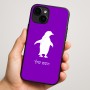 כיסוי בעיצוב אישי עם השם שלך לדגם - Apple iPhone 16 Plus בעיצוב פינגווין