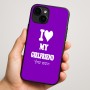 כיסוי בעיצוב אישי עם השם שלך לדגם - Apple iPhone 16 Plus בעיצוב אוהב את החברה שלי