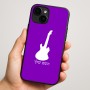 כיסוי בעיצוב אישי עם השם שלך לדגם - Apple iPhone 16 Plus בעיצוב גיטרה