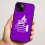 כיסוי בעיצוב אישי עם השם שלך לדגם - Apple iPhone 16 Plus בעיצוב רוכב סוסים