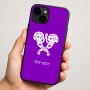 כיסוי בעיצוב אישי עם השם שלך לדגם - Apple iPhone 16 Plus בעיצוב פרחי קרן
