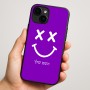 כיסוי בעיצוב אישי עם השם שלך לדגם - Apple iPhone 16 Plus בעיצוב סמיילי