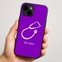 כיסוי בעיצוב אישי עם השם שלך לדגם - Apple iPhone 16 Plus בעיצוב סטטוסקופ רופא