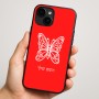 כיסוי בעיצוב אישי עם השם שלך לדגם - Apple iPhone 16 Plus בעיצוב פרפר