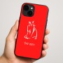 כיסוי בעיצוב אישי עם השם שלך לדגם - Apple iPhone 16 Plus בעיצוב חתול