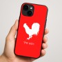 כיסוי בעיצוב אישי עם השם שלך לדגם - Apple iPhone 16 Plus בעיצוב תרנגול