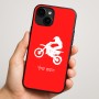 כיסוי בעיצוב אישי עם השם שלך לדגם - Apple iPhone 16 Plus בעיצוב מוטוקרוס