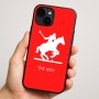 כיסוי בעיצוב אישי עם השם שלך לדגם - Apple iPhone 16 Plus בעיצוב שחקן פולו - סוס