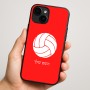 כיסוי בעיצוב אישי עם השם שלך לדגם - Apple iPhone 16 Plus בעיצוב כדור כדורעף