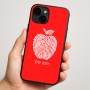 כיסוי בעיצוב אישי עם השם שלך לדגם - Apple iPhone 16 Plus בעיצוב הדפס תפוח