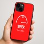 כיסוי בעיצוב אישי עם השם שלך לדגם - Apple iPhone 16 Plus בעיצוב מיכל של בירה