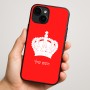 כיסוי בעיצוב אישי עם השם שלך לדגם - Apple iPhone 16 Plus בעיצוב כתר מלכותי
