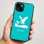 כיסוי בעיצוב אישי עם השם שלך לדגם - Apple iPhone 16 Plus בעיצוב נשר אמריקאי