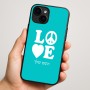 כיסוי בעיצוב אישי עם השם שלך לדגם - Apple iPhone 16 Plus בעיצוב אהבה