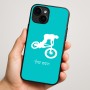 כיסוי בעיצוב אישי עם השם שלך לדגם - Apple iPhone 16 Plus בעיצוב רוכב אופניים