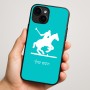 כיסוי בעיצוב אישי עם השם שלך לדגם - Apple iPhone 16 Plus בעיצוב שחקן פולו - סוס