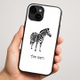 כיסוי בעיצוב אישי עם השם שלך לדגם - Apple iPhone 16 Plus בעיצוב זברה