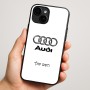 כיסוי בעיצוב אישי עם השם שלך לדגם - Apple iPhone 16 Plus בעיצוב אאודי