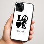 כיסוי בעיצוב אישי עם השם שלך לדגם - Apple iPhone 16 Plus בעיצוב אהבה