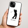 כיסוי בעיצוב אישי עם השם שלך לדגם - Apple iPhone 16 Plus בעיצוב שחקן גולף
