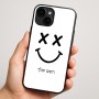 כיסוי בעיצוב אישי עם השם שלך לדגם - Apple iPhone 16 Plus בעיצוב סמיילי