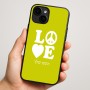 כיסוי בעיצוב אישי עם השם שלך לדגם - Apple iPhone 16 Plus בעיצוב אהבה