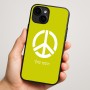כיסוי בעיצוב אישי עם השם שלך לדגם - Apple iPhone 16 Plus בעיצוב סמל השלום