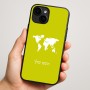 כיסוי בעיצוב אישי עם השם שלך לדגם - Apple iPhone 16 Plus בעיצוב מפת העולם