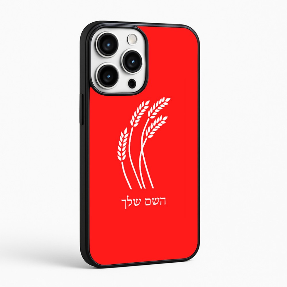 כיסוי בעיצוב אישי עם השם שלך לדגם - Apple iPhone 16 Pro Max בעיצוב חיטה גלית זהב