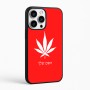 כיסוי בעיצוב אישי עם השם שלך לדגם - Apple iPhone 16 Pro Max בעיצוב עלה מריחואנה - גראס