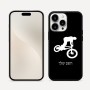 כיסוי בעיצוב אישי עם השם שלך לדגם - Apple iPhone 16 Pro Max בעיצוב רוכב אופניים