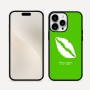 כיסוי בעיצוב אישי עם השם שלך לדגם - Apple iPhone 16 Pro Max בעיצוב שפתיים - נשיקה