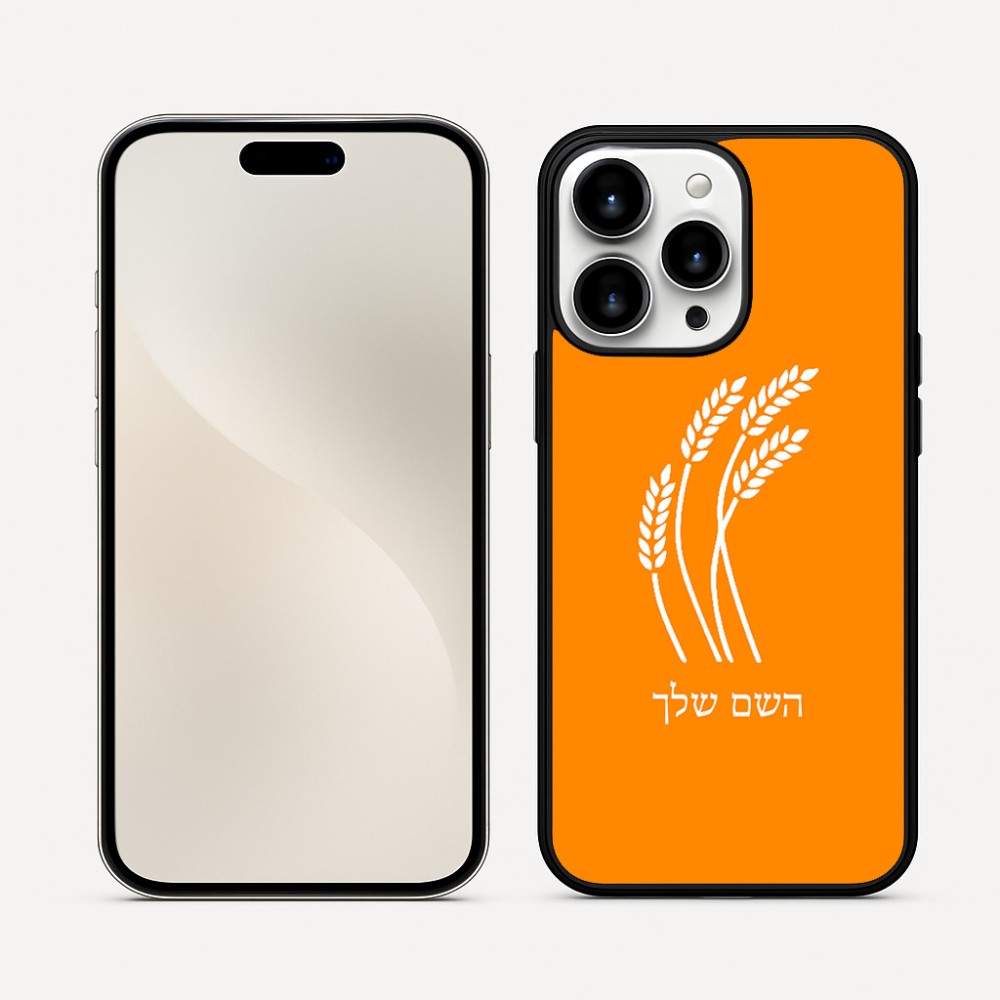 כיסוי בעיצוב אישי עם השם שלך לדגם - Apple iPhone 16 Pro Max בעיצוב חיטה גלית זהב