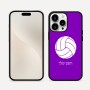 כיסוי בעיצוב אישי עם השם שלך לדגם - Apple iPhone 16 Pro Max בעיצוב כדור כדורעף