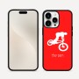 כיסוי בעיצוב אישי עם השם שלך לדגם - Apple iPhone 16 Pro Max בעיצוב רוכב אופניים
