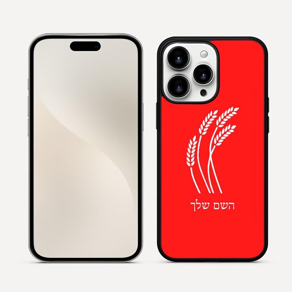 כיסוי בעיצוב אישי עם השם שלך לדגם - Apple iPhone 16 Pro Max בעיצוב חיטה גלית זהב
