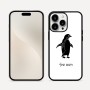 כיסוי בעיצוב אישי עם השם שלך לדגם - Apple iPhone 16 Pro Max בעיצוב פינגווין