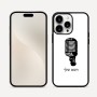 כיסוי בעיצוב אישי עם השם שלך לדגם - Apple iPhone 16 Pro Max בעיצוב מיקרופון