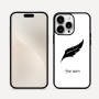 כיסוי בעיצוב אישי עם השם שלך לדגם - Apple iPhone 16 Pro Max בעיצוב נוצת נוצה