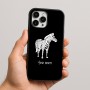 כיסוי בעיצוב אישי עם השם שלך לדגם - Apple iPhone 16 Pro Max בעיצוב זברה