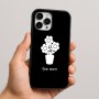 כיסוי בעיצוב אישי עם השם שלך לדגם - Apple iPhone 16 Pro Max בעיצוב פרח
