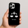 כיסוי בעיצוב אישי עם השם שלך לדגם - Apple iPhone 16 Pro Max בעיצוב מזלות - מאזניים