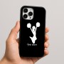 כיסוי בעיצוב אישי עם השם שלך לדגם - Apple iPhone 16 Pro Max בעיצוב מעודדת