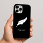 כיסוי בעיצוב אישי עם השם שלך לדגם - Apple iPhone 16 Pro Max בעיצוב נוצת נוצה