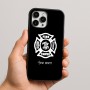כיסוי בעיצוב אישי עם השם שלך לדגם - Apple iPhone 16 Pro Max בעיצוב כבאי - תגית