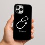 כיסוי בעיצוב אישי עם השם שלך לדגם - Apple iPhone 16 Pro Max בעיצוב סטטוסקופ רופא